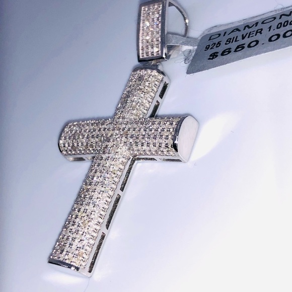 White gold vermeil genuine natural 1 ct certified diamonds Not CZ Not Fake SALE! - Picture 4 of 10